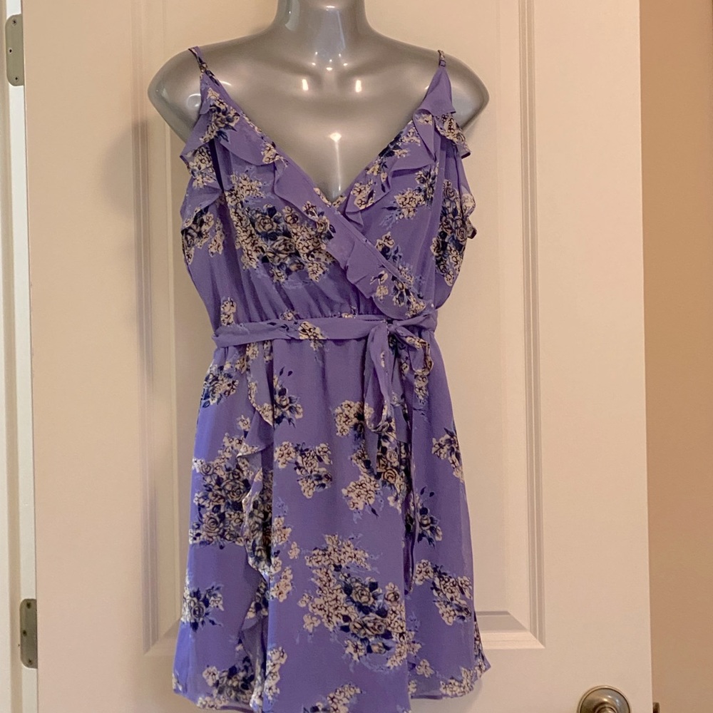 Joie blue floral silk sun dress Size M